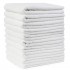 Set 10 prosoape de baie lux, tip hotelier 500g/m² cu fir dublu, 50x90 cm, ALB, 100% bumbac, POS-14