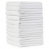 Set 10 prosoape de baie lux, tip hotelier 620g/m² cu fir dublu, 70x130 cm, ALB, 100% bumbac, POS-15