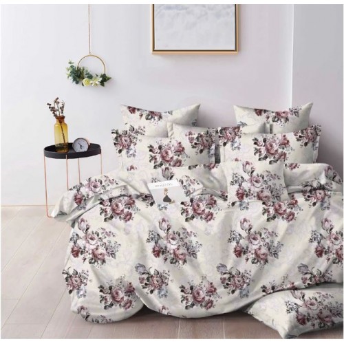Lenjerie de pat dublu Din Finet, 6 piese, Pentru pat de 2 persoane, 230x245cm, BN-08