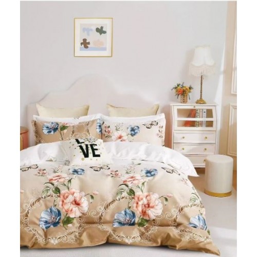 Lenjerie de pat dublu Din Finet, 6 piese, Pentru pat de 2 persoane, 230x245cm, BN-11
