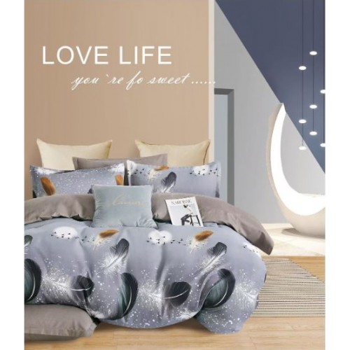 Lenjerie de pat dublu Din Finet, 6 piese, Pentru pat de 2 persoane, 230x245cm, BN-13