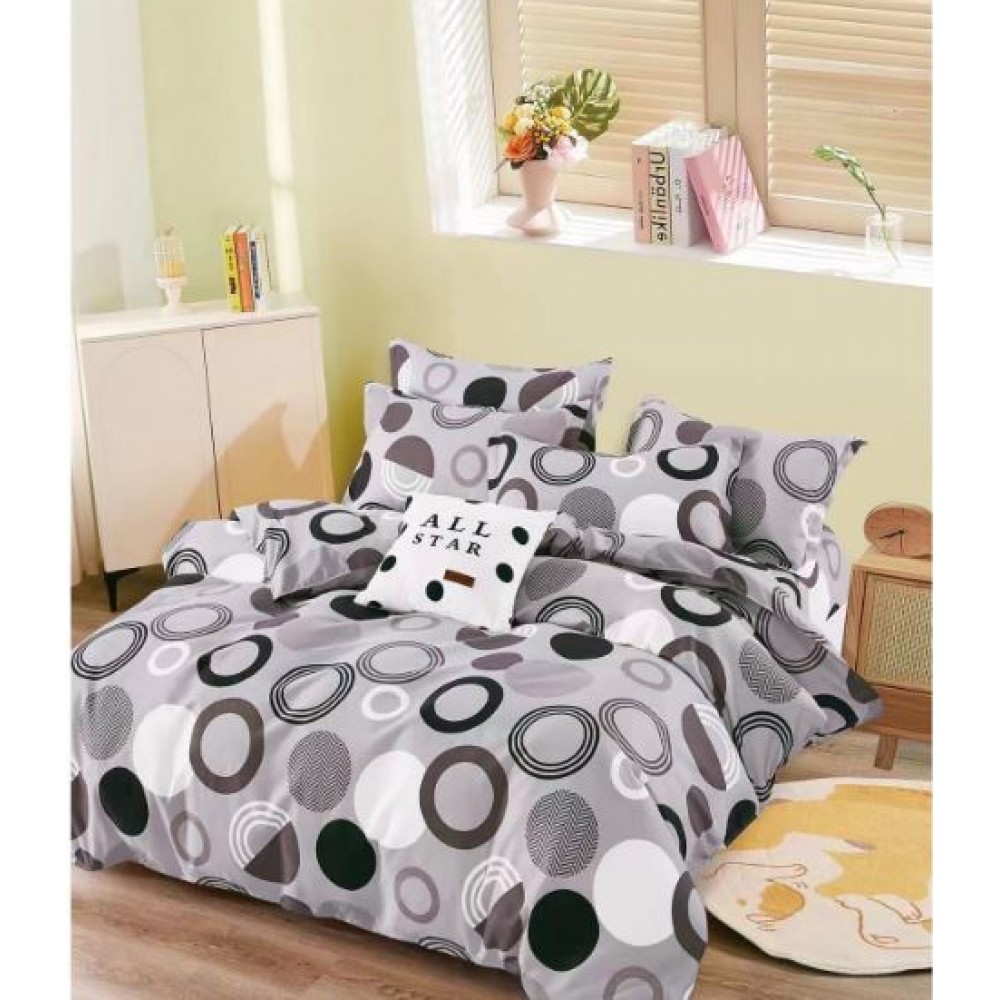 Lenjerie de pat dublu Din Finet, 6 piese, Pentru pat de 2 persoane, 230x245cm, BN-22
