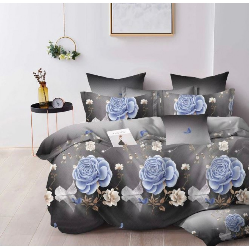 Lenjerie de pat dublu Din Finet, 6 piese, Pentru pat de 2 persoane, 230x245cm, BN-23
