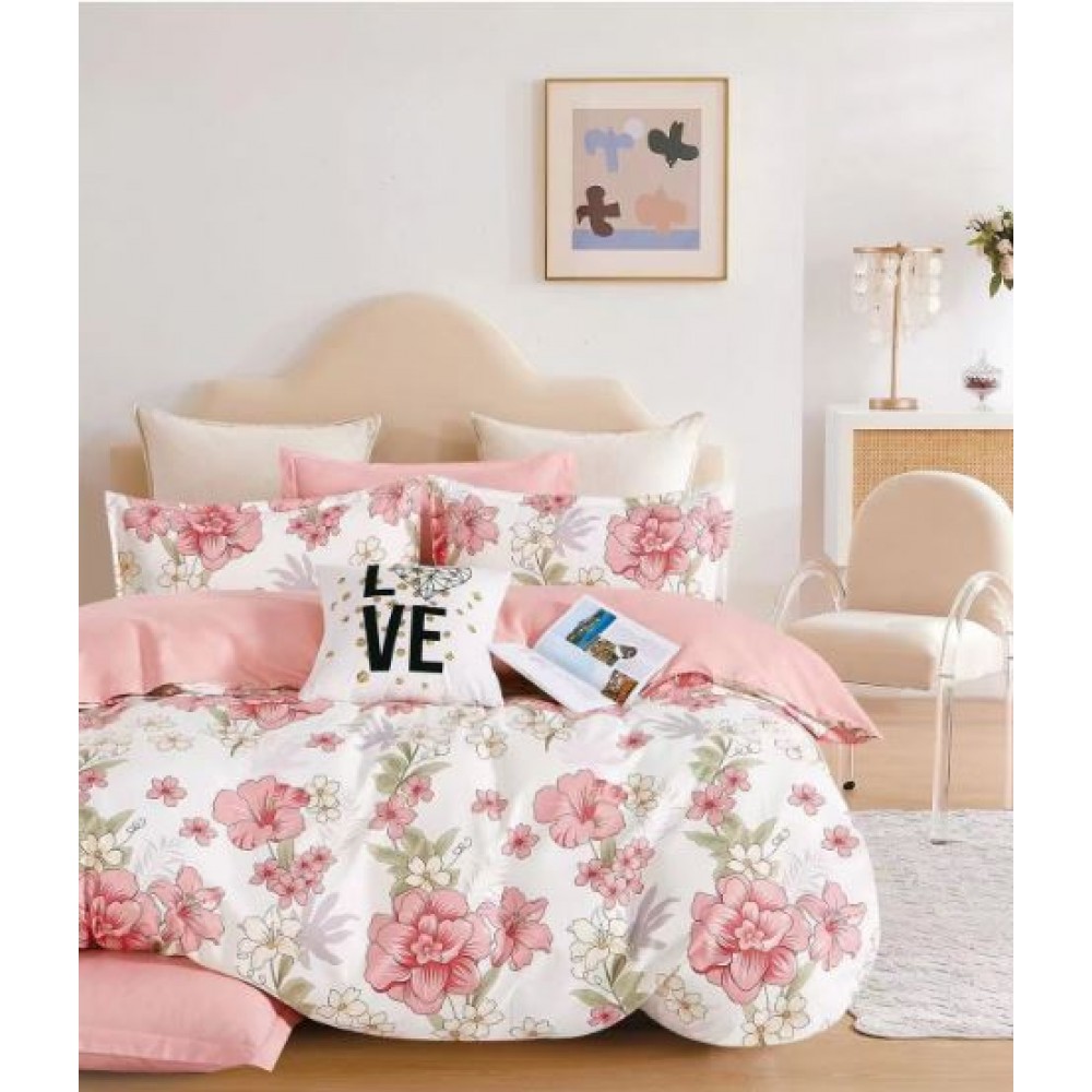 Lenjerie de pat dublu Din Finet, 6 piese, Pentru pat de 2 persoane, 230x245cm, BN-24