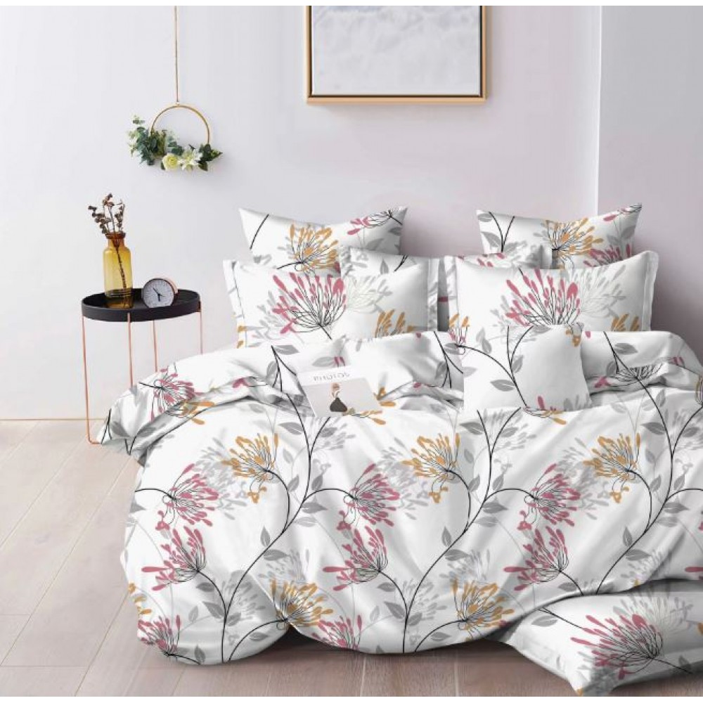 Lenjerie de pat dublu Din Finet, 6 piese, Pentru pat de 2 persoane, 230x245cm, BN-29