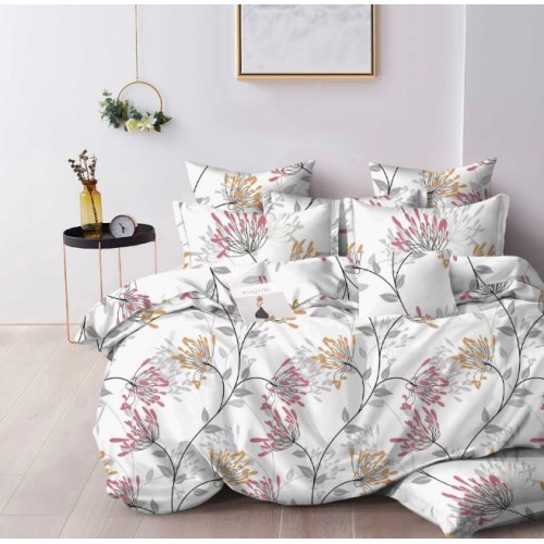 Lenjerie de pat dublu Din Finet, 6 piese, Pentru pat de 2 persoane, 230x245cm, BN-29