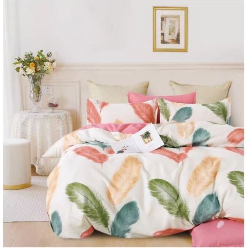 Lenjerie de pat dublu Din Finet, 6 piese, Pentru pat de 2 persoane, 230x245cm, BN-30