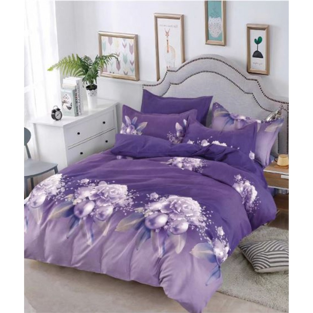 Lenjerie de pat dublu Din Finet, 6 piese, Pentru pat de 2 persoane, 230x245cm, BN-31