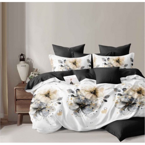 Lenjerie de pat dublu Din Finet, 6 piese, Pentru pat de 2 persoane, 230x245cm, BN-38