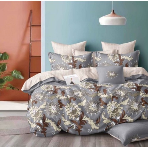 Lenjerie de pat dublu Din Finet, 6 piese, Pentru pat de 2 persoane, 230x245cm, BN-39