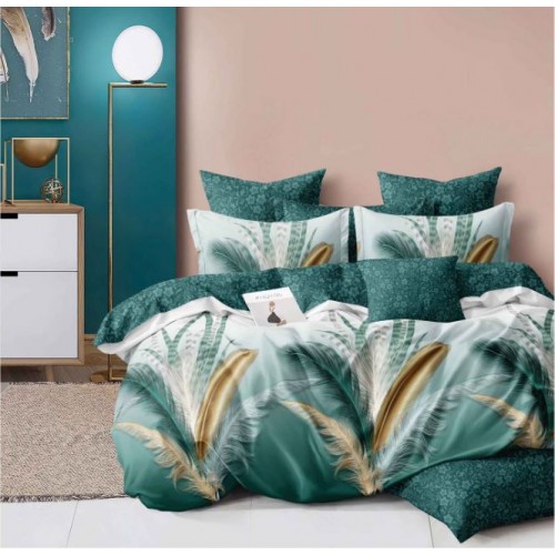 Lenjerie de pat dublu Din Finet, 6 piese, Pentru pat de 2 persoane, 230x245cm, BN-42
