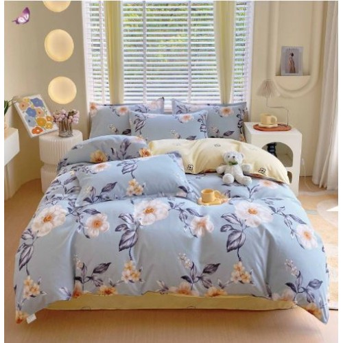 Lenjerie de pat dublu Din Finet, 6 piese, Pentru pat de 2 persoane, 230x245cm, BN-43