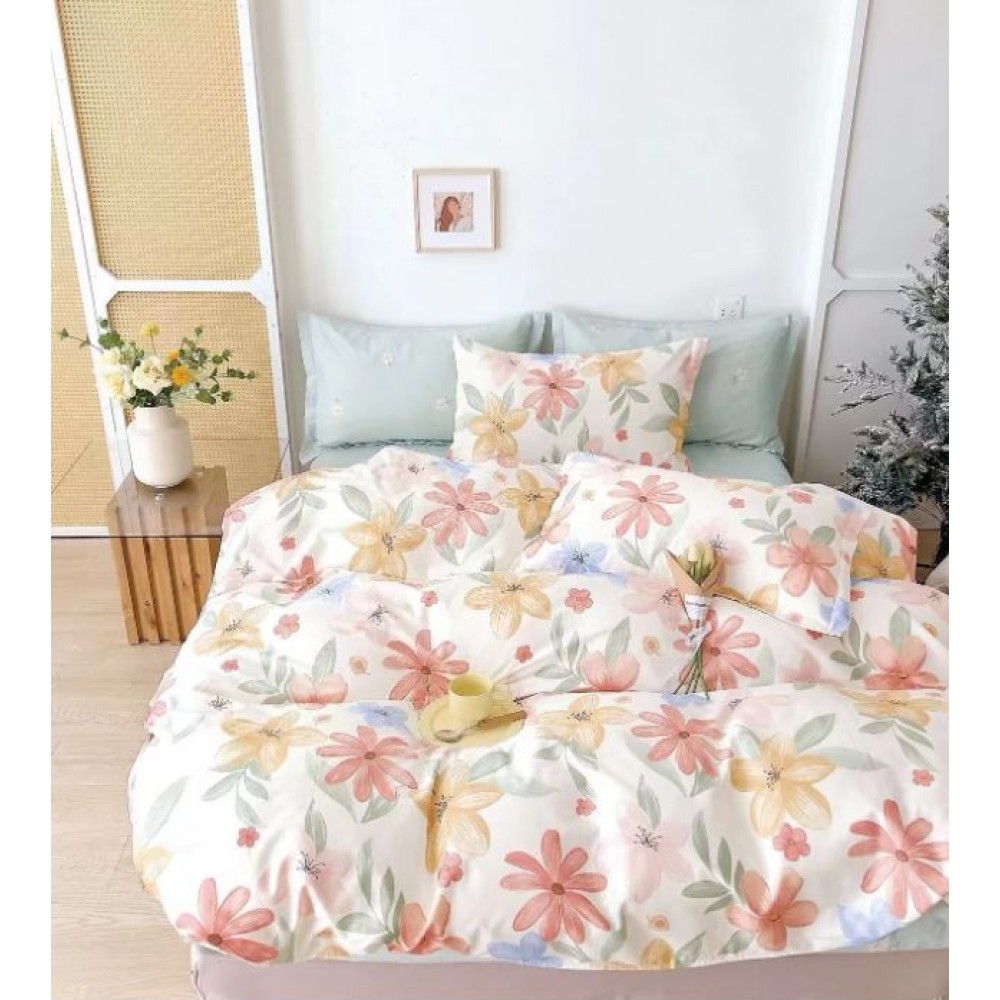 Lenjerie de pat dublu Din Finet, 6 piese, Pentru pat de 2 persoane, 230x245cm, BN-44
