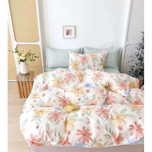 Lenjerie de pat dublu Din Finet, 6 piese, Pentru pat de 2 persoane, 230x245cm, BN-44