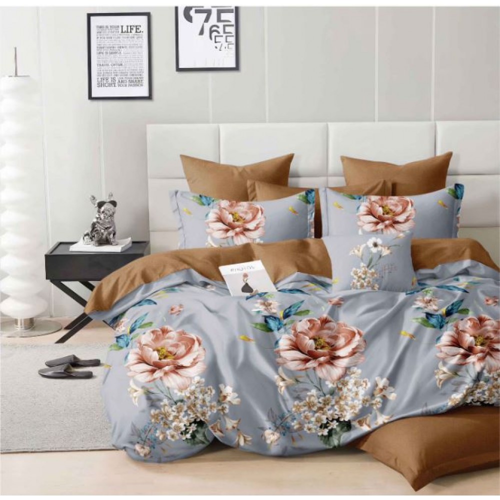 Lenjerie de pat dublu Din Finet, 6 piese, Pentru pat de 2 persoane, 230x245cm, BN-45