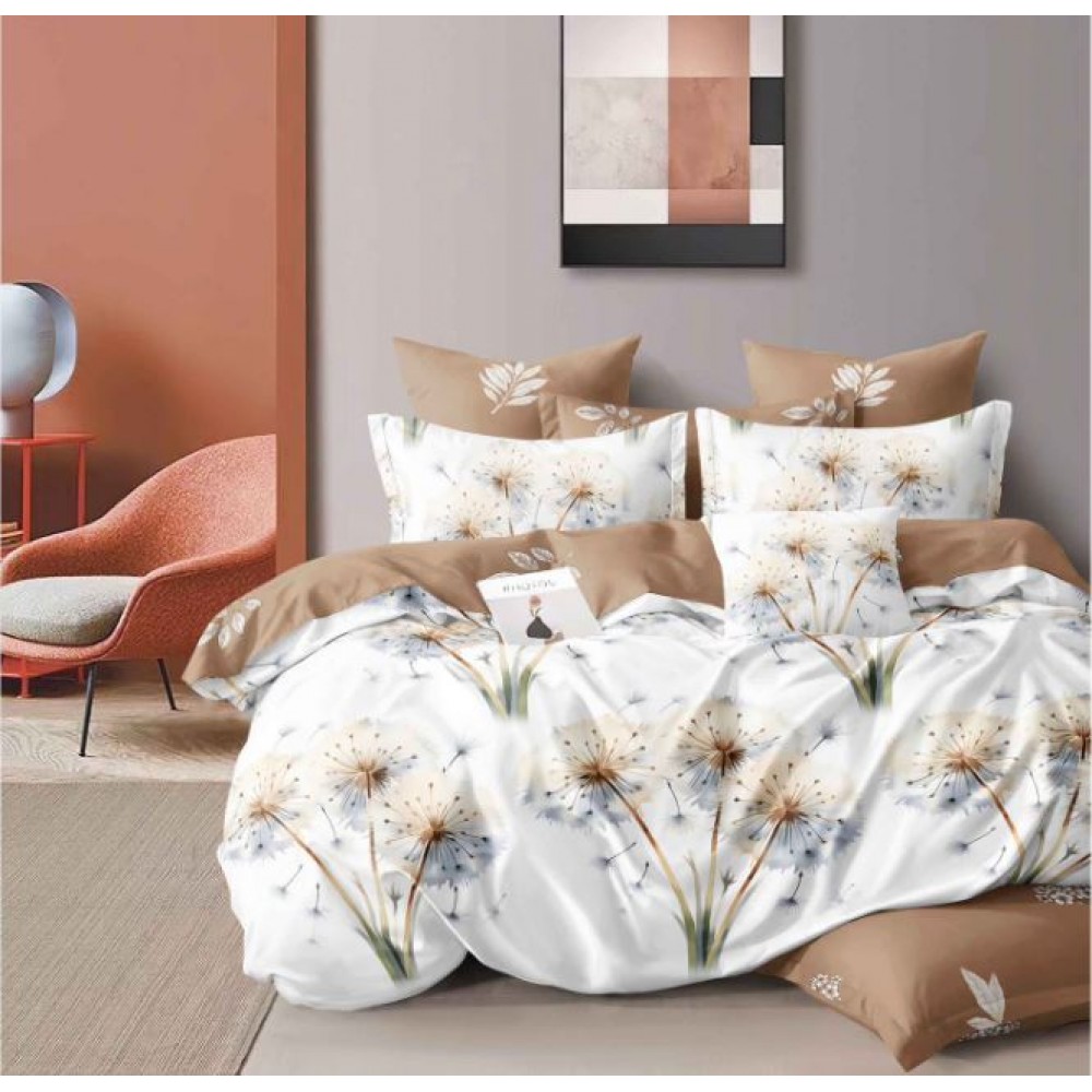 Lenjerie de pat dublu Din Finet, 6 piese, Pentru pat de 2 persoane, 230x245cm, BN-55