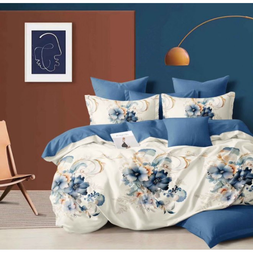 Lenjerie de pat dublu Din Finet, 6 piese, Pentru pat de 2 persoane, 230x245cm, BN-66