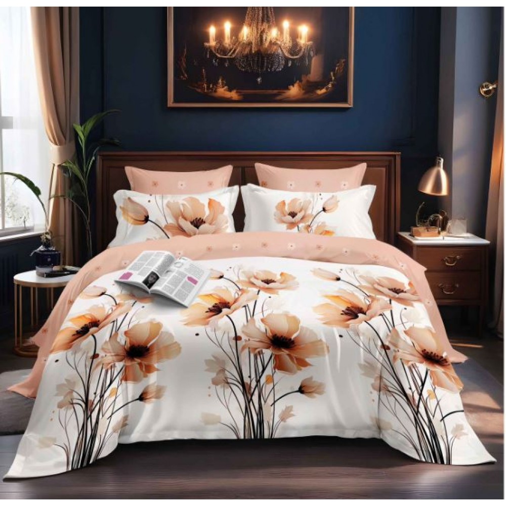 Lenjerie de pat dublu Din Finet, 6 piese, Pentru pat de 2 persoane, 230x245cm, BN-67