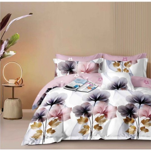 Lenjerie de pat dublu Din Finet, 6 piese, Pentru pat de 2 persoane, 230x245cm, BN-69
