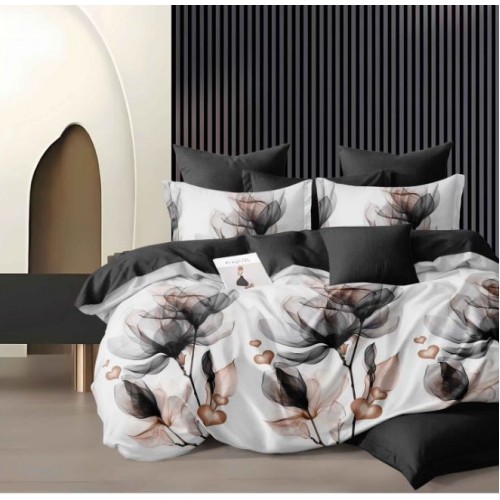 Lenjerie de pat dublu Din Finet, 6 piese, Pentru pat de 2 persoane, 230x245cm, BN-72