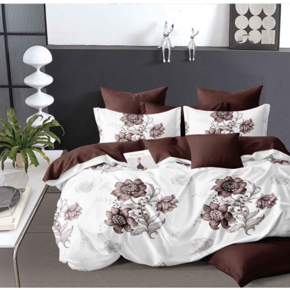 Lenjerie de pat dublu Din Finet, 6 piese, Pentru pat de 2 persoane, 230x245cm, BN-74