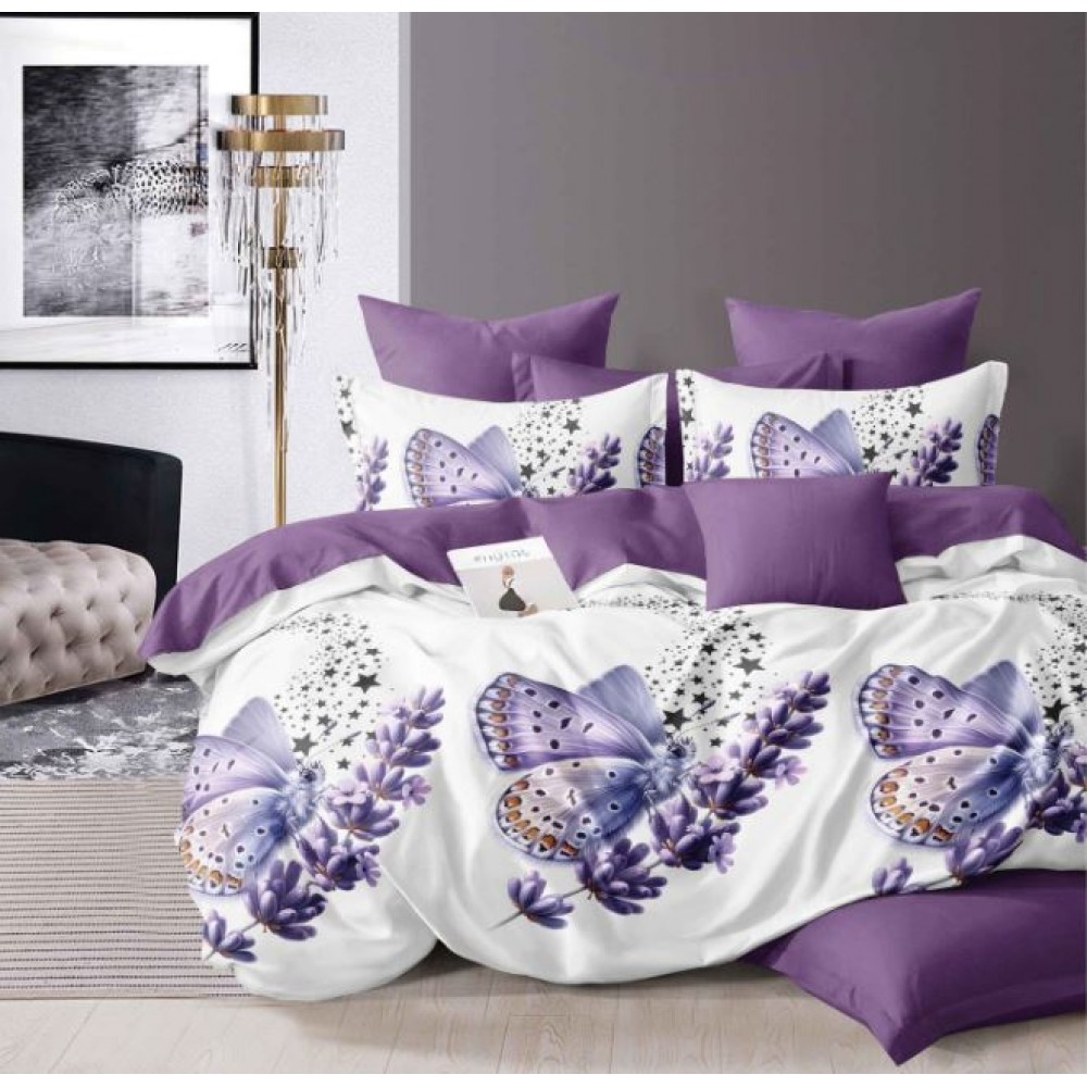 Lenjerie de pat dublu Din Finet, 6 piese, Pentru pat de 2 persoane, 230x245cm, BN-75