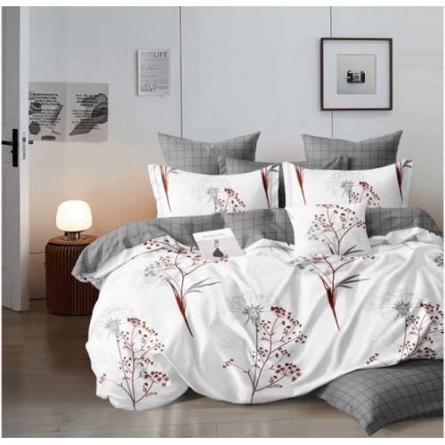 Lenjerie de pat dublu Din Finet, 6 piese, Pentru pat de 2 persoane, 230x245cm, BN-76
