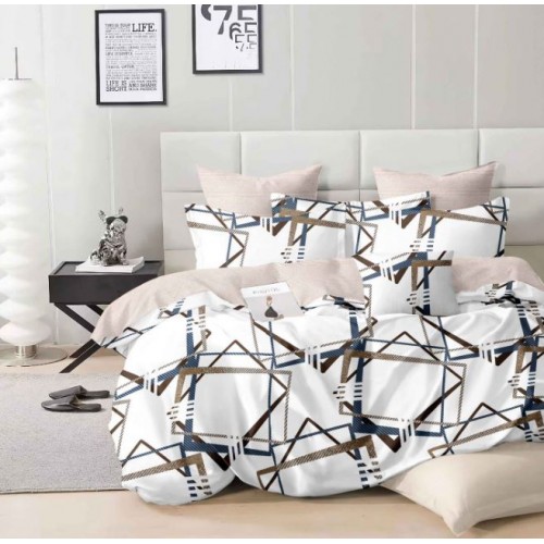 Lenjerie de pat dublu Din Finet, 6 piese, Pentru pat de 2 persoane, 230x245cm, BN-77
