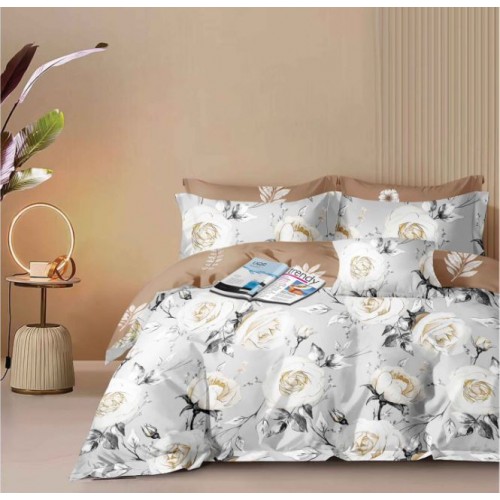 Lenjerie de pat dublu Din Finet, 6 piese, Pentru pat de 2 persoane, 230x245cm, BN-78