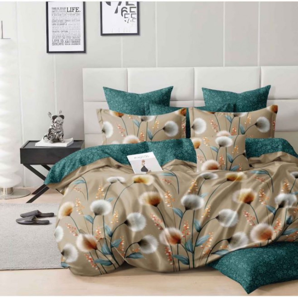 Lenjerie de pat dublu Din Finet, 6 piese, Pentru pat de 2 persoane, 230x245cm, BN-81