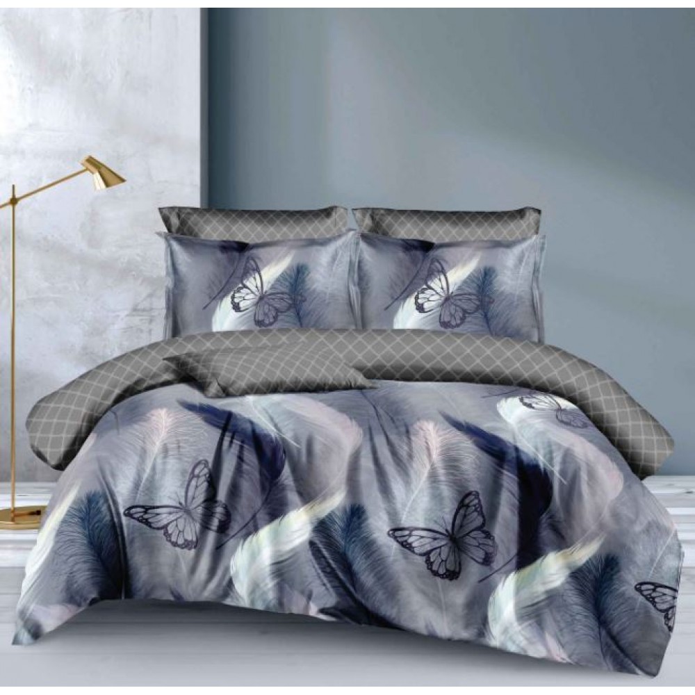 Lenjerie de pat dublu Din Finet, 6 piese, Pentru pat de 2 persoane, 230x245cm, BN-85