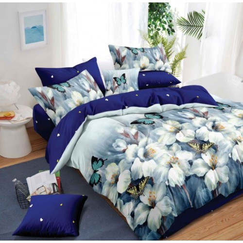 Lenjerie de pat dublu Din Finet, 6 piese, Pentru pat de 2 persoane, 230x245cm, BN-87
