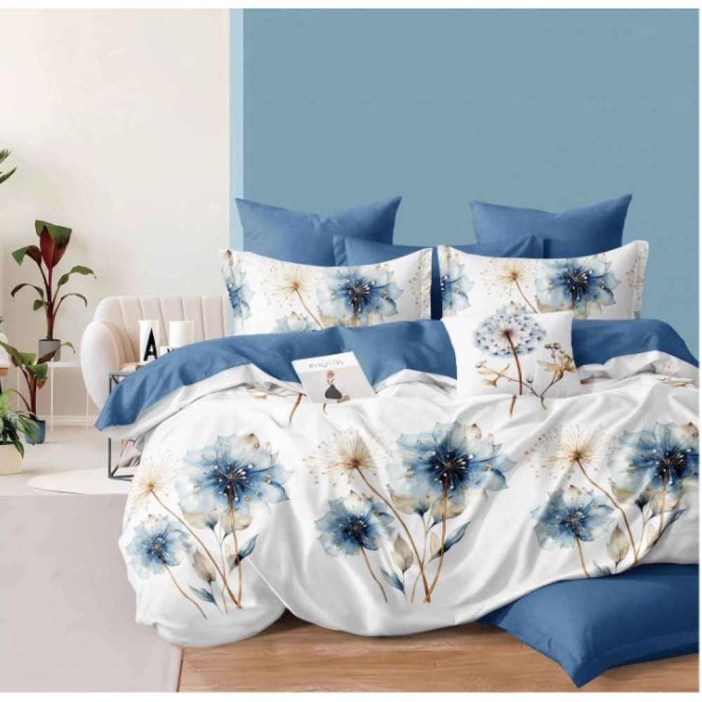 Lenjerie de pat dublu Din Finet, 6 piese, Pentru pat de 2 persoane, 230x245cm, BN-88