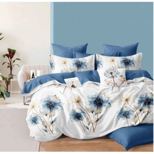 Lenjerie de pat dublu Din Finet, 6 piese, Pentru pat de 2 persoane, 230x245cm, BN-88