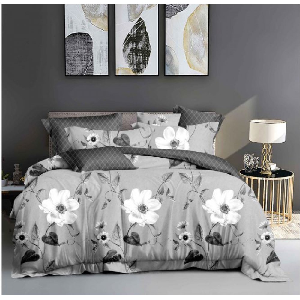 Lenjerie de pat dublu Din Finet, 6 piese, Pentru pat de 2 persoane, 230x245cm, BN-89