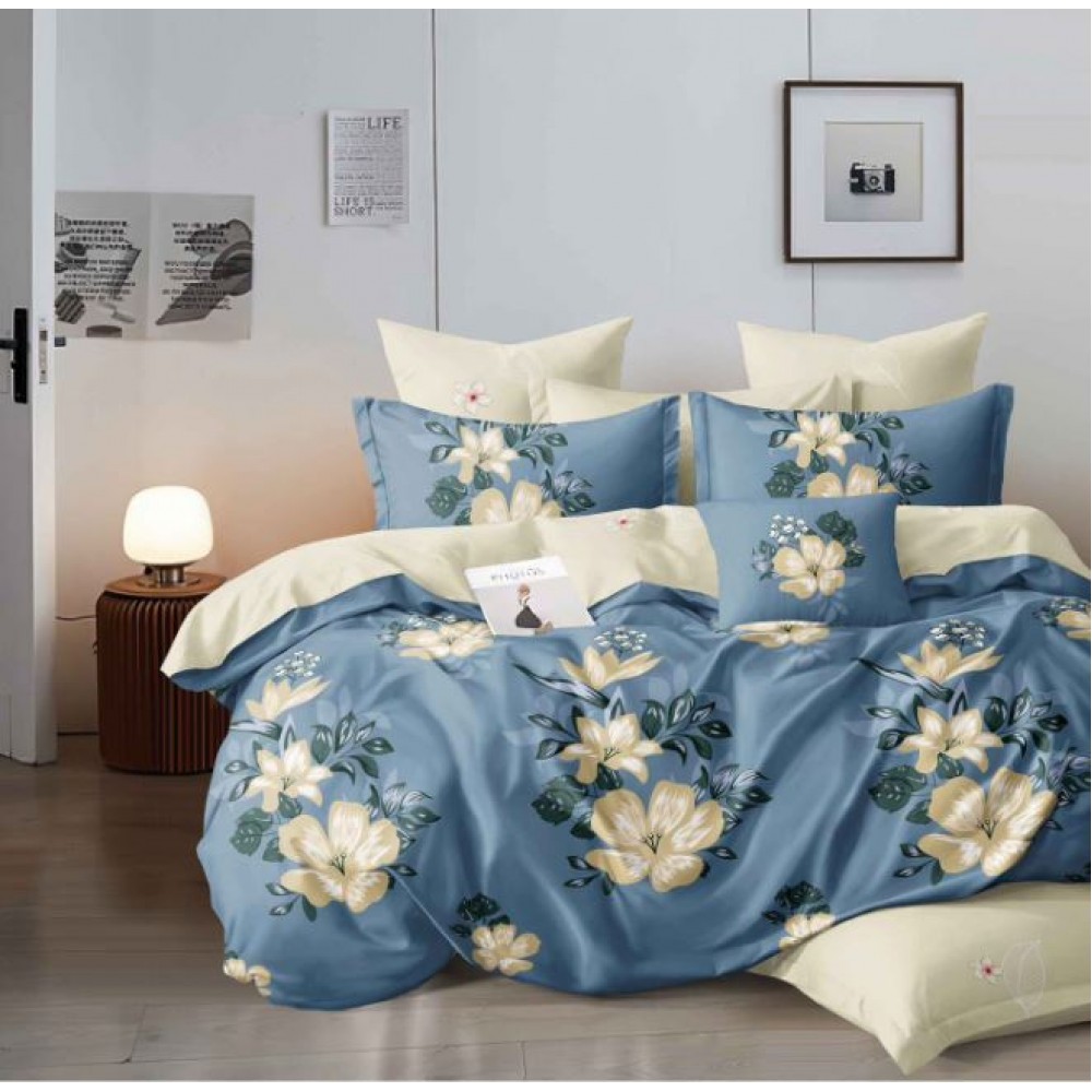 Lenjerie de pat dublu Din Finet, 6 piese, Pentru pat de 2 persoane, 230x245cm, BN-91