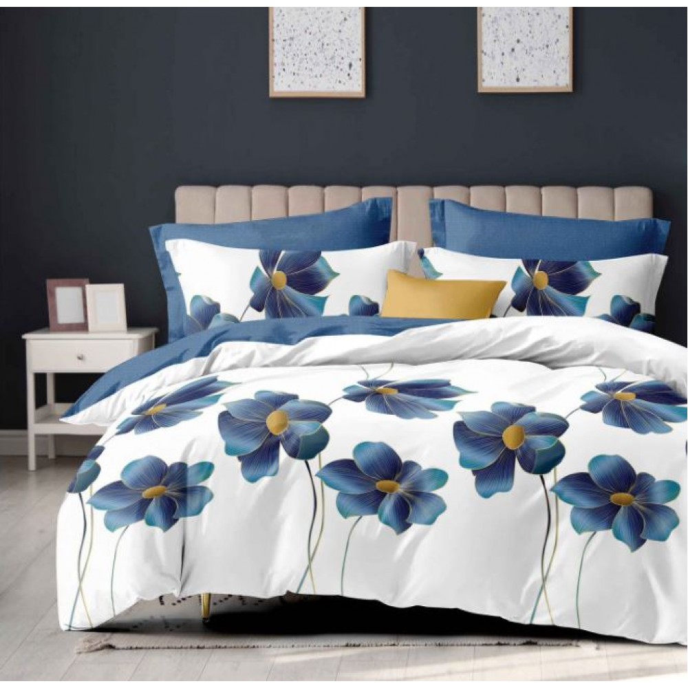 Lenjerie de pat dublu Din Finet, 6 piese, Pentru pat de 2 persoane, 230x245cm, BN-95