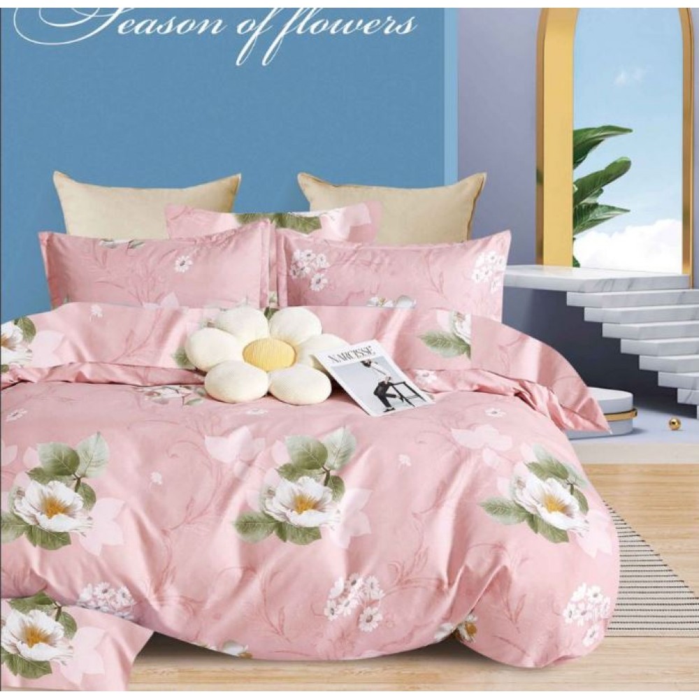 Lenjerie de pat dublu Din Finet, 6 piese, Pentru pat de 2 persoane, 230x245cm, BN-99