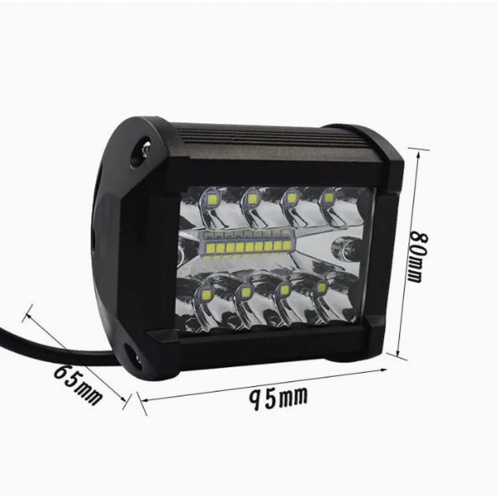 Spot LED pentru mașină 4 inch 60W trei rânduri bliț alb LED lumini de lucru SUV lumini de acoperiș lumini auxiliare modificate