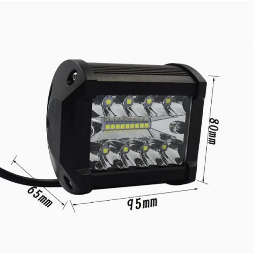 Spot LED pentru mașină 4 inch 60W trei rânduri bliț alb LED lumini de lucru SUV lumini de acoperiș lumini auxiliare modificate