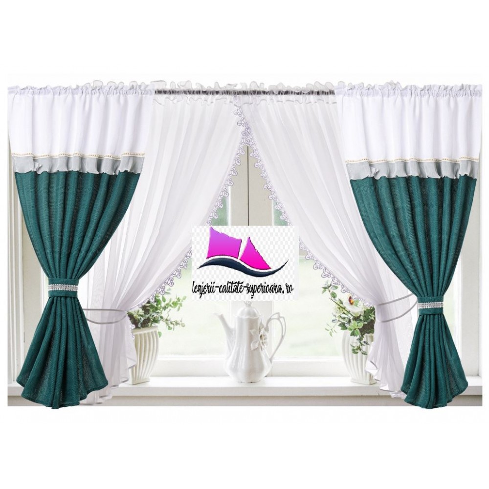 Set unic de perdele Plus draperii decorative pentru sufragerie dormitor, 4 Metri Pe 160cm, PRD-7