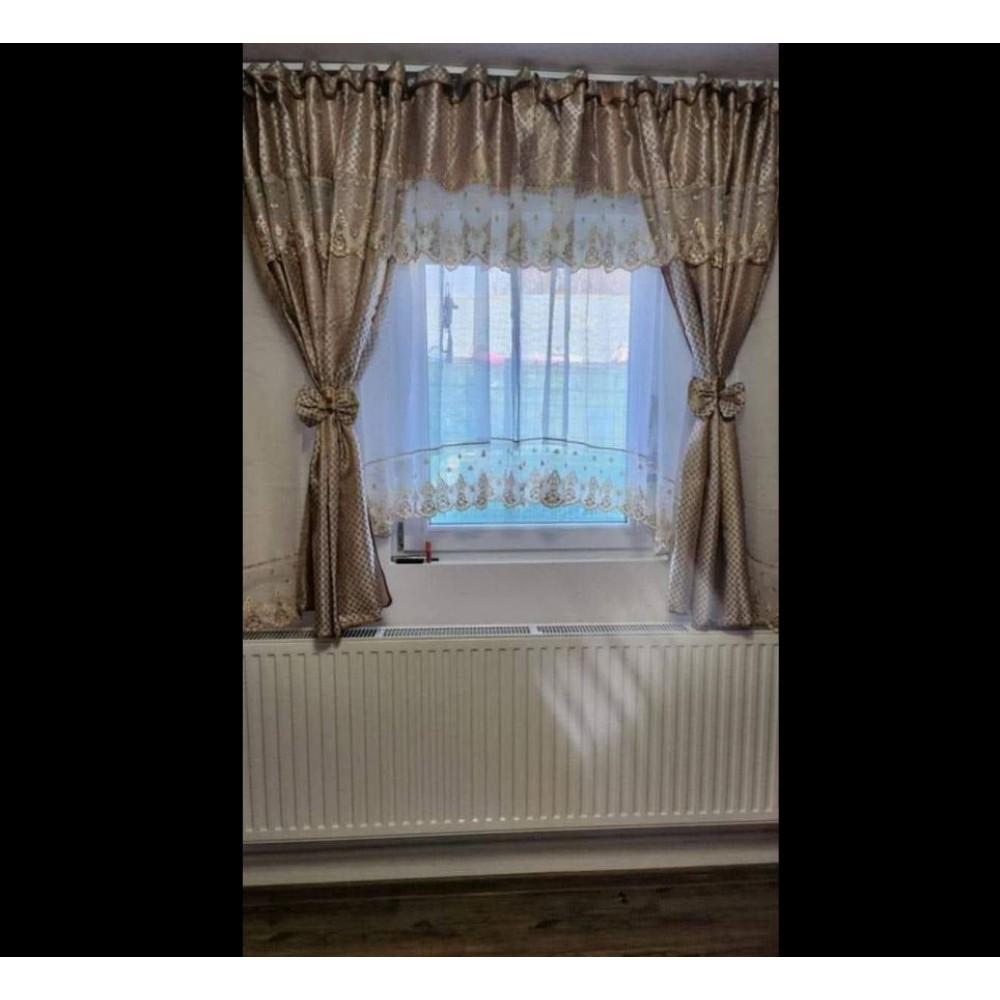 Set unic de perdele Plus draperii decorative pentru sufragerie dormitor, 4 Metri Pe 160cm, PRD-17