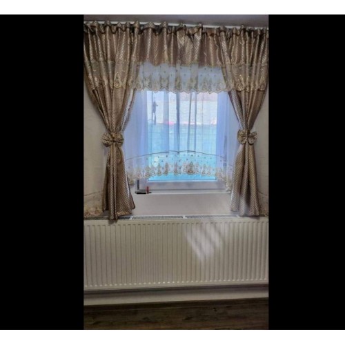 Set unic de perdele Plus draperii decorative pentru sufragerie dormitor, 4 Metri Pe 160cm, PRD-17