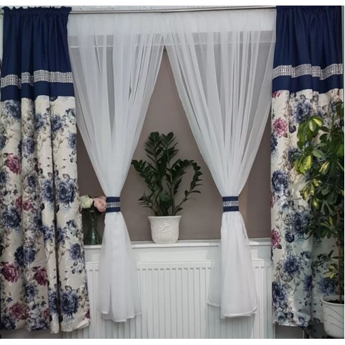 Set unic de perdele Plus draperii decorative pentru sufragerie dormitor, 4 Metri Pe 160cm, PRD-30