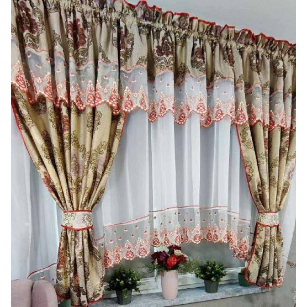 Set unic de perdele Plus draperii decorative pentru sufragerie dormitor, 4 Metri Pe 160cm, PRD-35