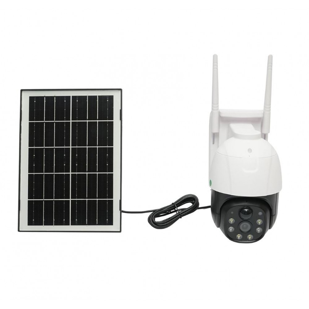 Camera supraveghere 3MP, WIFI 4G rotativa cu panou solar 7.5W, PTZ, 1080P, senzor miscare, night vision, aplicatie V380 Pro