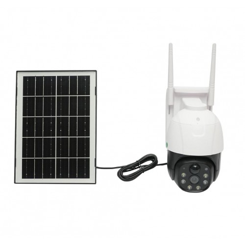 Camera supraveghere 3MP, WIFI 4G rotativa cu panou solar 7.5W, PTZ, 1080P, senzor miscare, night vision, aplicatie V380 Pro