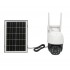 Camera supraveghere 3MP, WIFI 4G rotativa cu panou solar 7.5W, PTZ, 1080P, senzor miscare, night vision, aplicatie V380 Pro