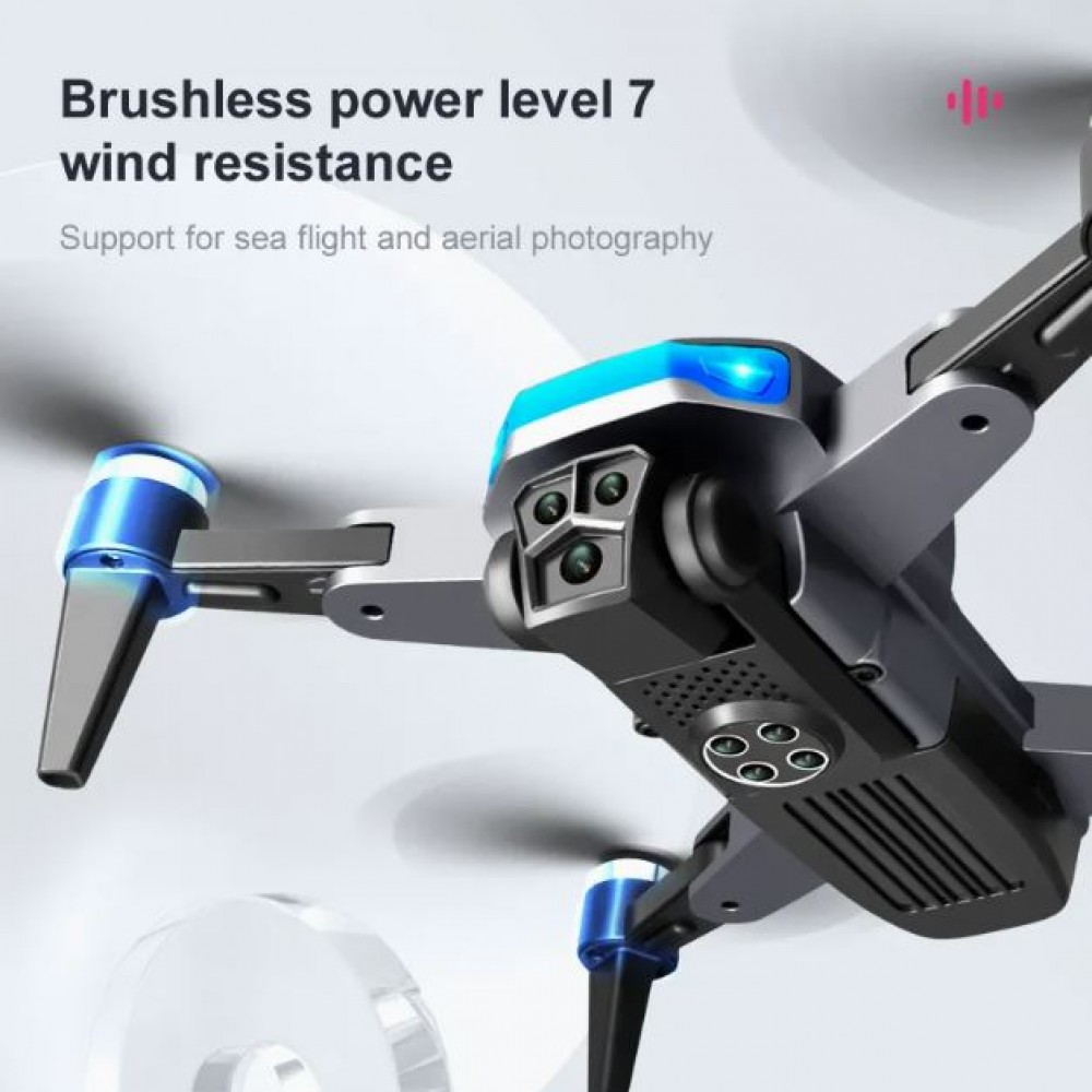 Dronă cu motor fără perii K911 Se cu 3 camere pentru evitarea obstacolelor Quadcopter GPS pliabil cu 1 baterie - mufă UE