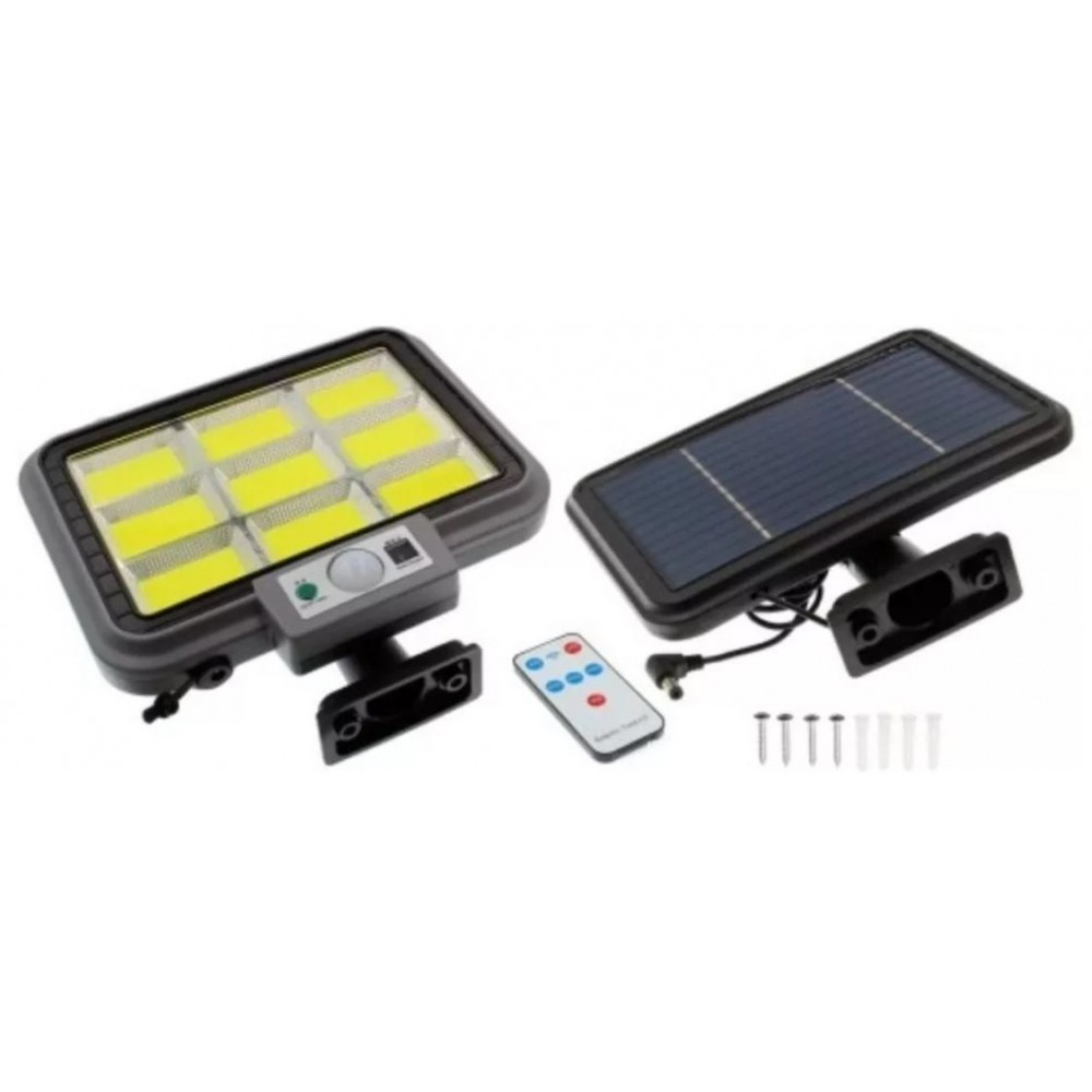 Lampă solară divizată COB Iluminat exterior de perete de grădină ,LED 216 Senzor de mișcare cu panou solar LED